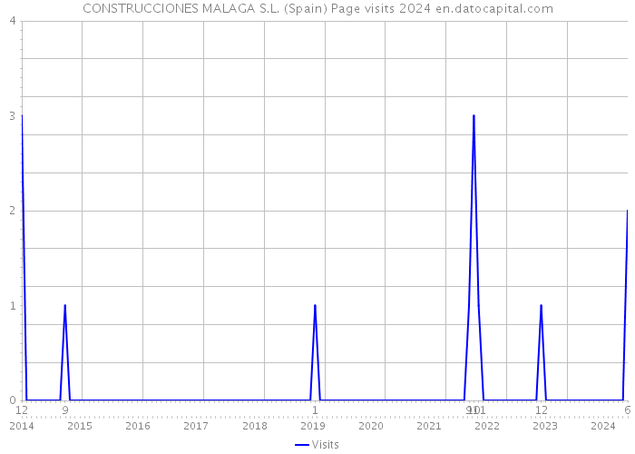 CONSTRUCCIONES MALAGA S.L. (Spain) Page visits 2024 