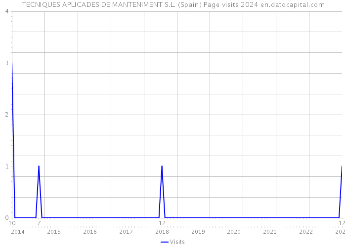 TECNIQUES APLICADES DE MANTENIMENT S.L. (Spain) Page visits 2024 