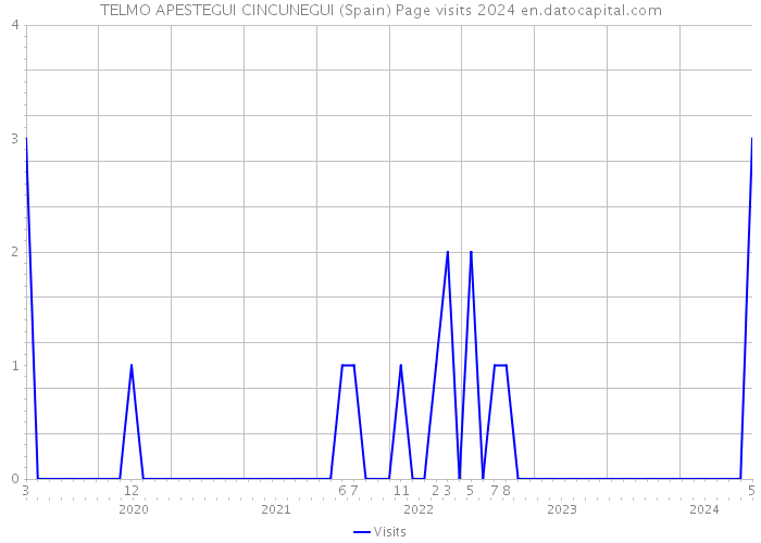 TELMO APESTEGUI CINCUNEGUI (Spain) Page visits 2024 