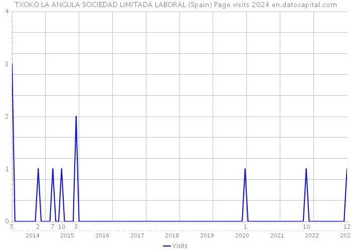 TXOKO LA ANGULA SOCIEDAD LIMITADA LABORAL (Spain) Page visits 2024 