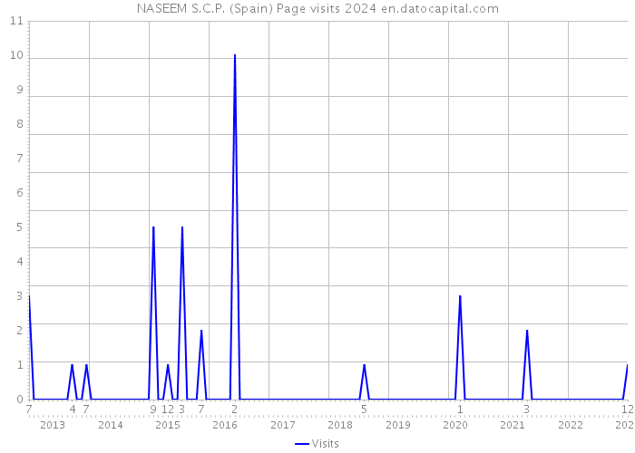 NASEEM S.C.P. (Spain) Page visits 2024 