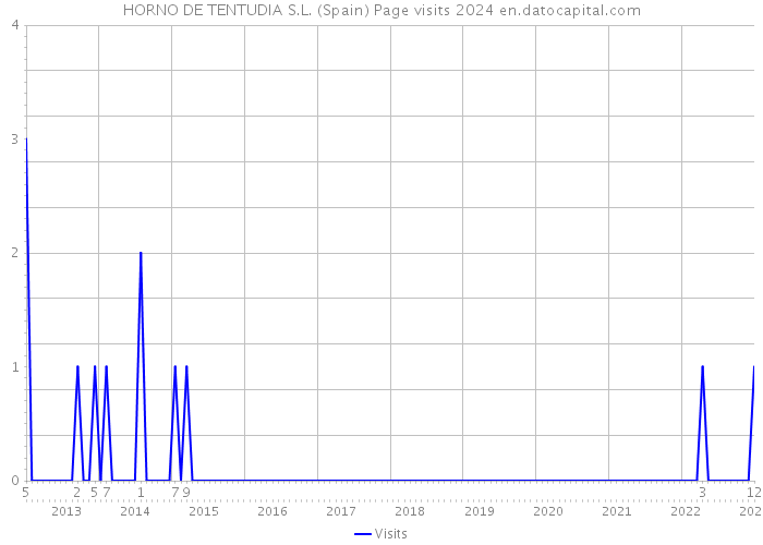 HORNO DE TENTUDIA S.L. (Spain) Page visits 2024 