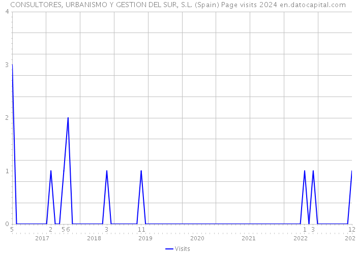 CONSULTORES, URBANISMO Y GESTION DEL SUR, S.L. (Spain) Page visits 2024 