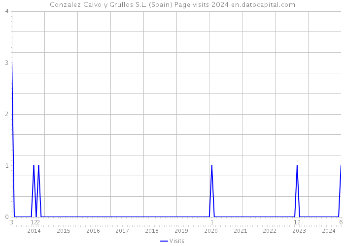 Gonzalez Calvo y Grullos S.L. (Spain) Page visits 2024 