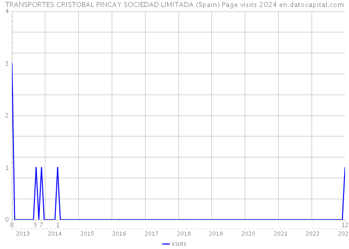 TRANSPORTES CRISTOBAL PINCAY SOCIEDAD LIMITADA (Spain) Page visits 2024 