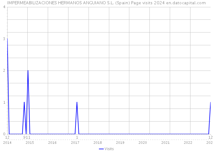 IMPERMEABILIZACIONES HERMANOS ANGUIANO S.L. (Spain) Page visits 2024 