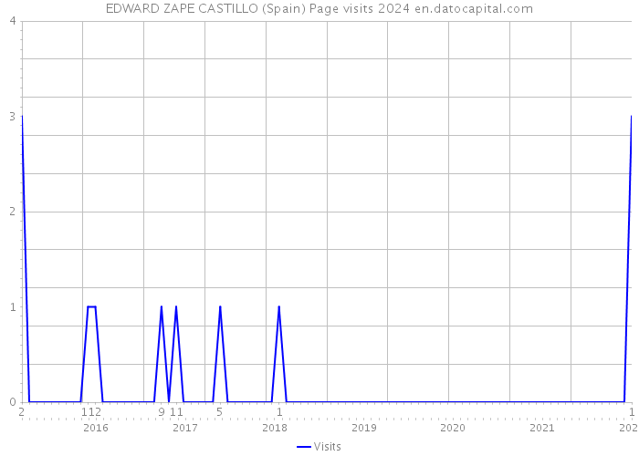 EDWARD ZAPE CASTILLO (Spain) Page visits 2024 