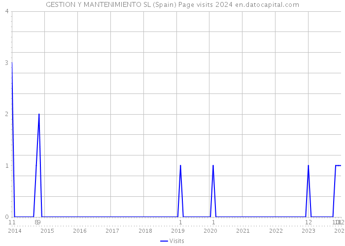 GESTION Y MANTENIMIENTO SL (Spain) Page visits 2024 
