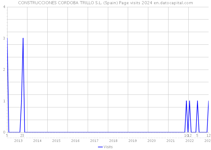 CONSTRUCCIONES CORDOBA TRILLO S.L. (Spain) Page visits 2024 