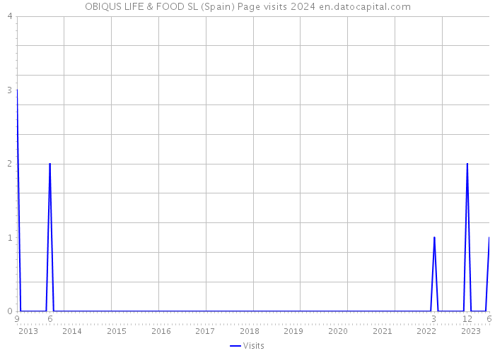 OBIQUS LIFE & FOOD SL (Spain) Page visits 2024 