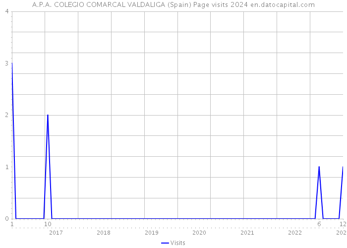 A.P.A. COLEGIO COMARCAL VALDALIGA (Spain) Page visits 2024 
