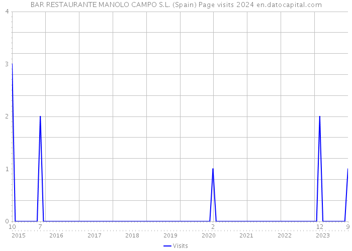 BAR RESTAURANTE MANOLO CAMPO S.L. (Spain) Page visits 2024 