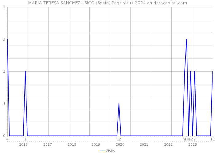 MARIA TERESA SANCHEZ UBICO (Spain) Page visits 2024 