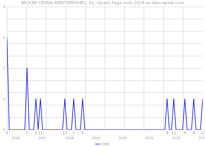 BROKER CEREAL MEDITERRANEO, S.L. (Spain) Page visits 2024 