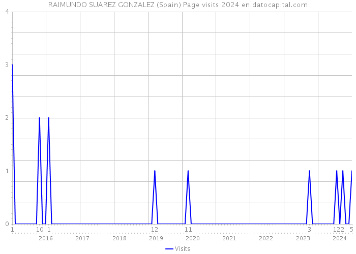 RAIMUNDO SUAREZ GONZALEZ (Spain) Page visits 2024 