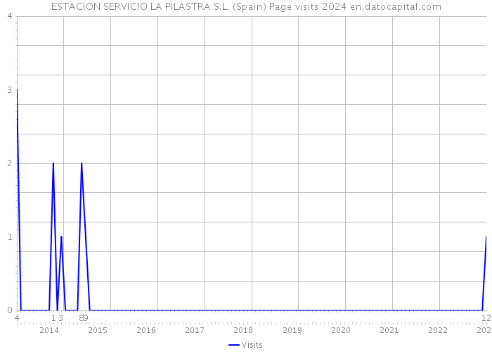 ESTACION SERVICIO LA PILASTRA S.L. (Spain) Page visits 2024 
