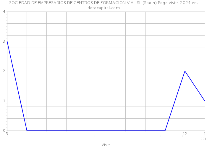 SOCIEDAD DE EMPRESARIOS DE CENTROS DE FORMACION VIAL SL (Spain) Page visits 2024 