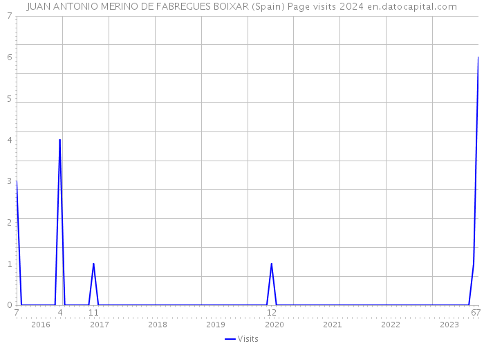 JUAN ANTONIO MERINO DE FABREGUES BOIXAR (Spain) Page visits 2024 