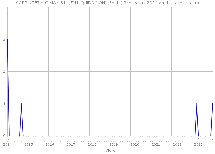 CARPINTERIA GIMAN S.L. (EN LIQUIDACION) (Spain) Page visits 2024 