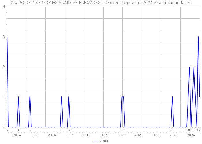 GRUPO DE INVERSIONES ARABE AMERICANO S.L. (Spain) Page visits 2024 