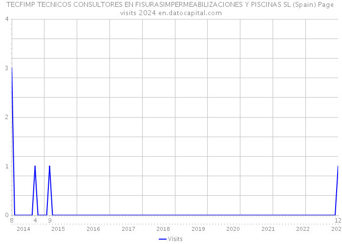TECFIMP TECNICOS CONSULTORES EN FISURASIMPERMEABILIZACIONES Y PISCINAS SL (Spain) Page visits 2024 
