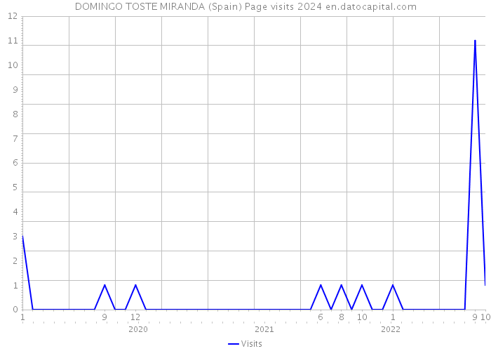 DOMINGO TOSTE MIRANDA (Spain) Page visits 2024 