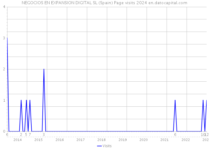 NEGOCIOS EN EXPANSION DIGITAL SL (Spain) Page visits 2024 