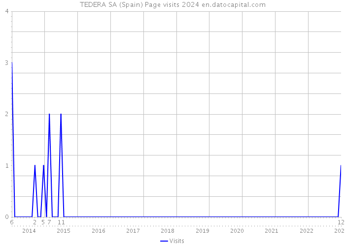 TEDERA SA (Spain) Page visits 2024 