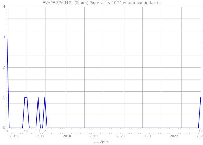 EVAPE SPAIN SL (Spain) Page visits 2024 