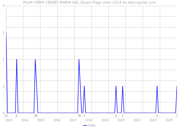 PILAR VIERA CEDRES MARIA DEL (Spain) Page visits 2024 