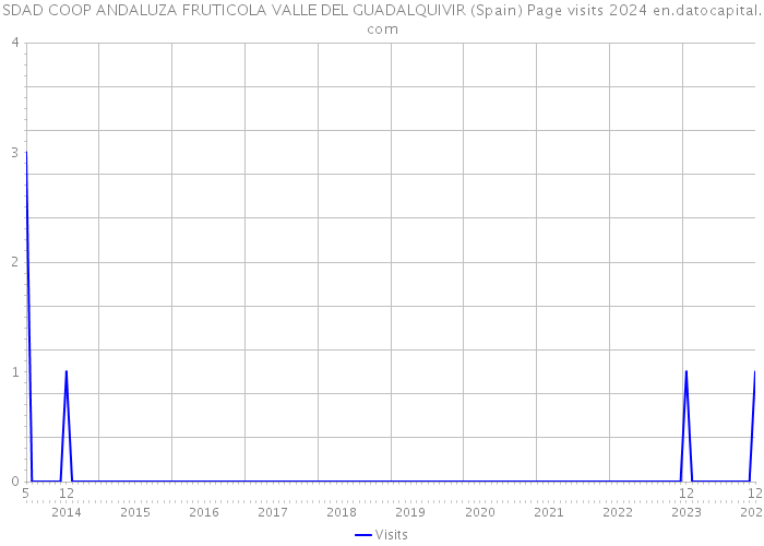 SDAD COOP ANDALUZA FRUTICOLA VALLE DEL GUADALQUIVIR (Spain) Page visits 2024 