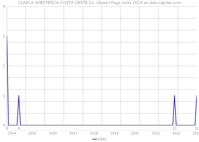 CLINICA ANESTESICA COSTA OESTE S.L. (Spain) Page visits 2024 