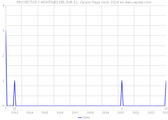 PROYECTOS Y MONTAJES DEL SUR S.L. (Spain) Page visits 2024 