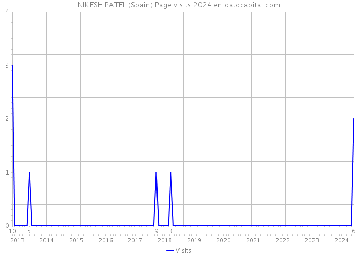 NIKESH PATEL (Spain) Page visits 2024 