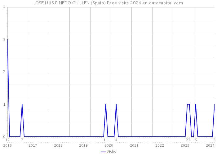 JOSE LUIS PINEDO GUILLEN (Spain) Page visits 2024 