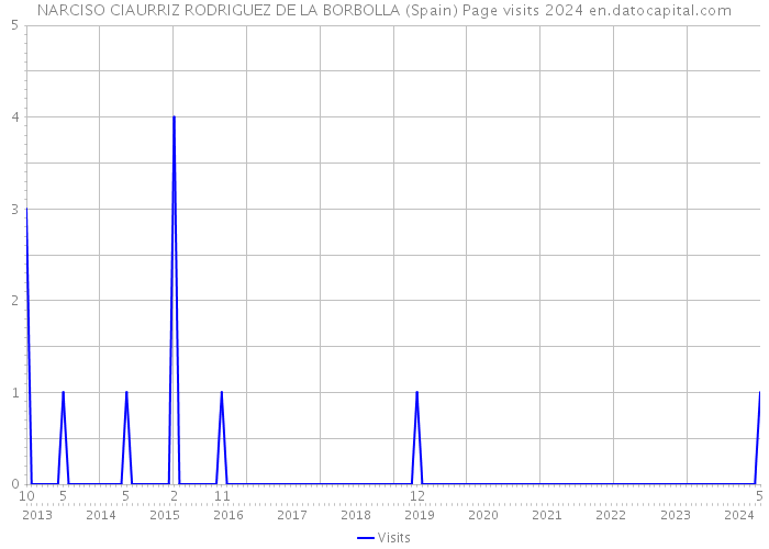 NARCISO CIAURRIZ RODRIGUEZ DE LA BORBOLLA (Spain) Page visits 2024 