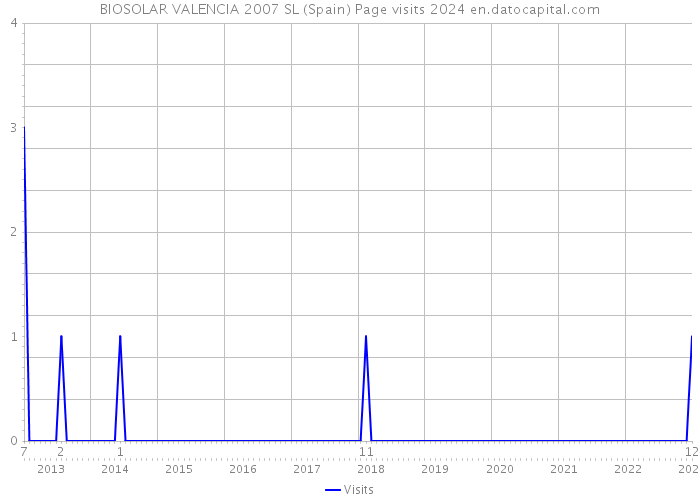 BIOSOLAR VALENCIA 2007 SL (Spain) Page visits 2024 