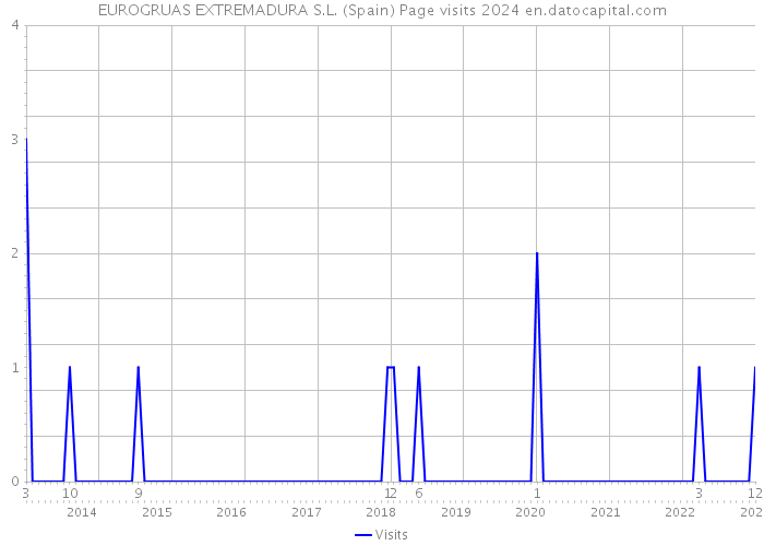 EUROGRUAS EXTREMADURA S.L. (Spain) Page visits 2024 