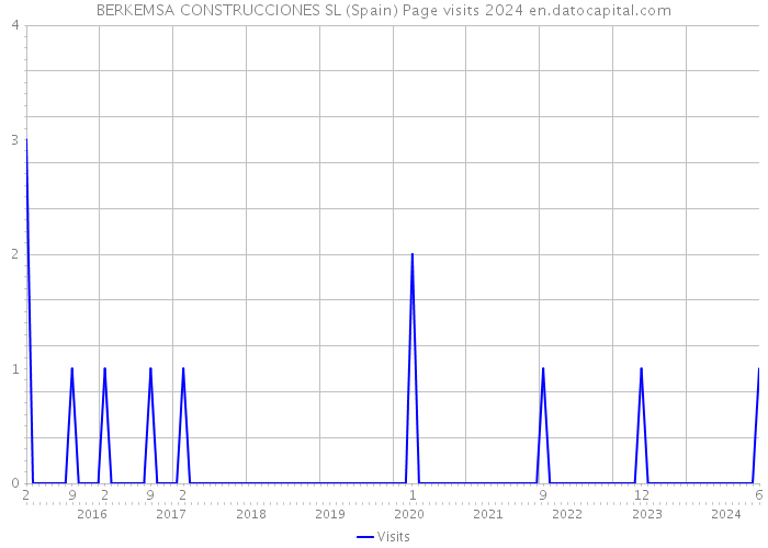 BERKEMSA CONSTRUCCIONES SL (Spain) Page visits 2024 