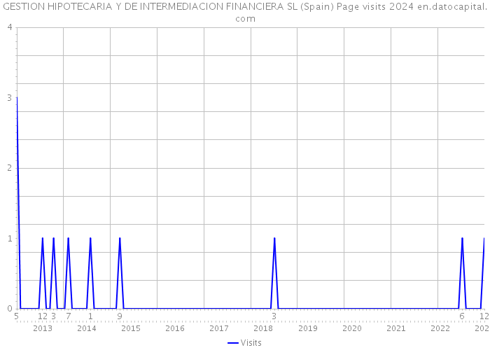 GESTION HIPOTECARIA Y DE INTERMEDIACION FINANCIERA SL (Spain) Page visits 2024 