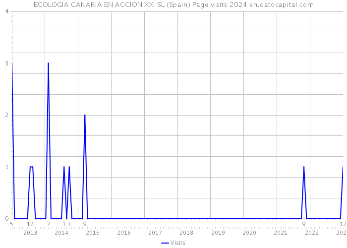 ECOLOGIA CANARIA EN ACCION XXI SL (Spain) Page visits 2024 