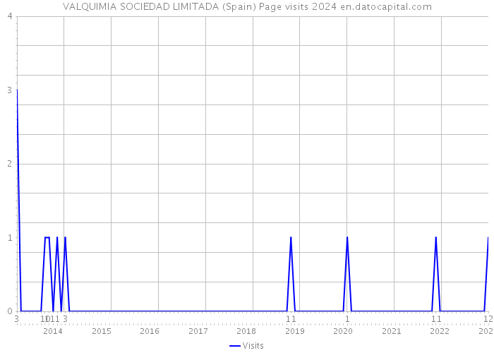 VALQUIMIA SOCIEDAD LIMITADA (Spain) Page visits 2024 