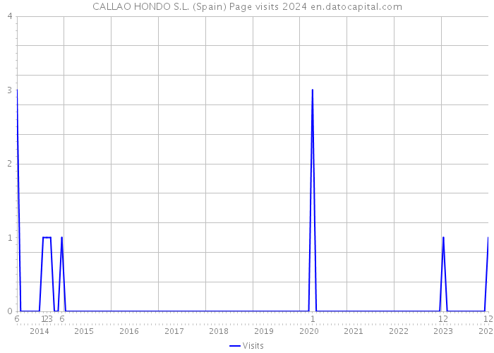 CALLAO HONDO S.L. (Spain) Page visits 2024 