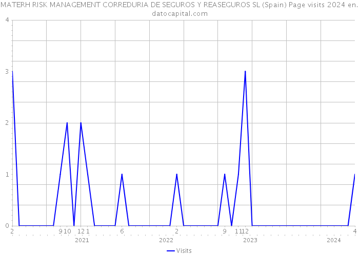 MATERH RISK MANAGEMENT CORREDURIA DE SEGUROS Y REASEGUROS SL (Spain) Page visits 2024 