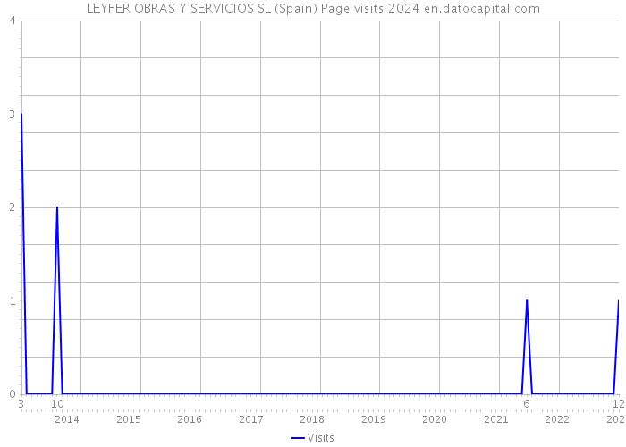 LEYFER OBRAS Y SERVICIOS SL (Spain) Page visits 2024 