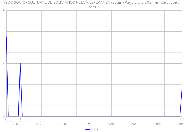 ASOC SOCIO-CULTURAL DE BOLIVIANOS NUEVA ESPERANZA (Spain) Page visits 2024 