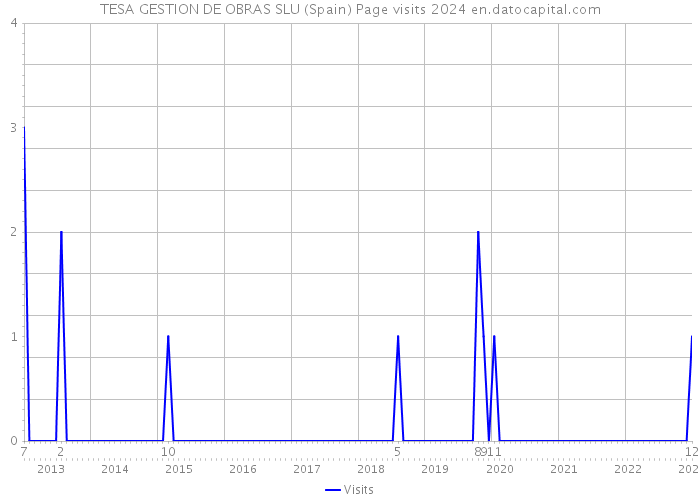 TESA GESTION DE OBRAS SLU (Spain) Page visits 2024 