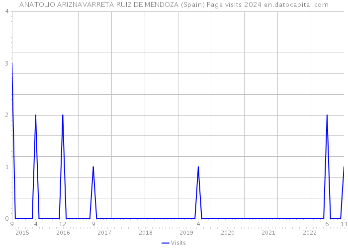 ANATOLIO ARIZNAVARRETA RUIZ DE MENDOZA (Spain) Page visits 2024 