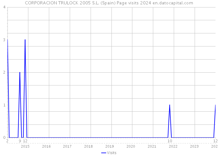 CORPORACION TRULOCK 2005 S.L. (Spain) Page visits 2024 
