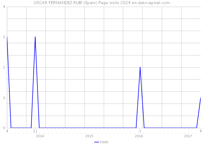 OSCAR FERNANDEZ RUBI (Spain) Page visits 2024 